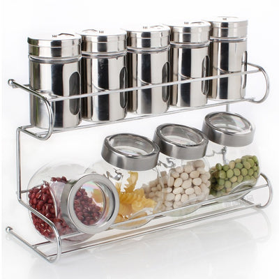 Glass seasoning bottle set