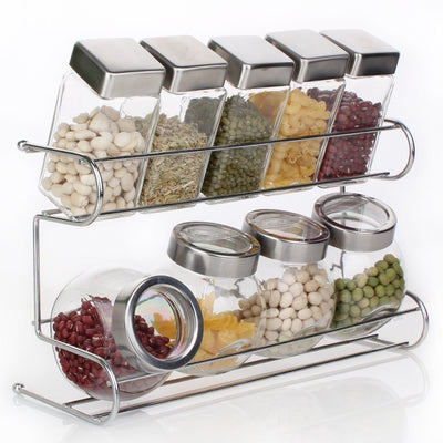 Glass seasoning bottle set