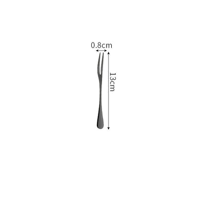 Stainless Steel Cutlery Set Titanium-Plated Black Four-Piece Cutlery