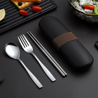 Stainless steel portable cutlery